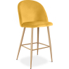 Buy Velvet Upholstered Bar Stool Scandinavian Design with Metal Legs - Evelyne Yellow 59992 - prices