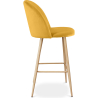 Buy Velvet Upholstered Bar Stool Scandinavian Design with Metal Legs - Evelyne Yellow 59992 at Privatefloor