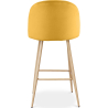 Buy Velvet Upholstered Bar Stool Scandinavian Design with Metal Legs - Evelyne Yellow 59992 in the Europe