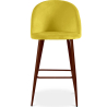 Buy Velvet Upholstered Stool - Scandinavian Design - Evelyne Yellow 59993 - in the EU