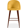 Buy Velvet Upholstered Bar Stool Scandinavian Design with Dark Metal Legs - Evelyne Reddish orange 59993 - in the EU
