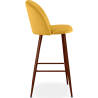 Buy Velvet Upholstered Bar Stool Scandinavian Design with Dark Metal Legs - Evelyne Reddish orange 59993 at Privatefloor