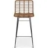 Wicker Bar Stool with Backrest - Boho Bali Design - 75cm - Catori image 7