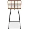 Wicker Bar Stool with Backrest - Boho Bali Design - 75cm - Catori image 7