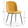 Buy Dining Chair - Upholstered in Velvet - Retro - Elias Mustard 59996 - in the EU