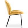 Buy Dining Chair Accent Velvet Upholstered Retro Design - Elias Mustard 59996 at Privatefloor