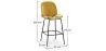 Backrest Stool - Velvet Upholstered - Retro Design - Elias image 7