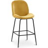 Buy Bar Stool Accent Velvet Upholstered Retro Design - Elias Taupe 59997 - prices