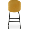 Buy Backrest Stool - Velvet Upholstered - Retro Design - Elias Taupe 59997 Home delivery