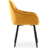 Buy Dining Chair with Armrests - Upholstered in Velvet - Alene Yellow 59998 at Privatefloor