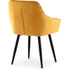 Buy Dining Chair Accent Velvet Upholstered Scandi Retro Design Wooden Legs - Alene  Yellow 59998 in the Europe