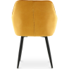 Buy Dining Chair with Armrests - Upholstered in Velvet - Alene Yellow 59998 Home delivery
