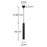 Tube Ceiling Lamp - LED Pendant Lamp - Black - Lilu image 7