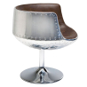 Buy Aviator Cognac chair - Aged effect microfiber imitation leather Brown 26716 at Privatefloor