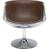 Lounge Chair - Design Chair - Leatherette and Metal - Cognac image 7