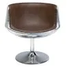 Lounge Chair - Design Chair - Leatherette and Metal - Cognac image 7