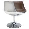 Lounge Chair - Design Chair - Leatherette and Metal - Cognac image 7