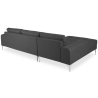 Buy Chaise longue with 5 seats - Upholstered in fabric - Yemy Dark grey 26731 - prices