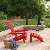 Buy Garden Chair Footrest Adirondack Wood Outdoor Furniture - Alana Natural wood 60006 - in the EU