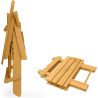 Buy Garden Chair + Table Adirondack Wood Outdoor Furniture Set - Alana Natural wood 60008 - prices