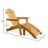 Outdoor Chair with Footstool and Outdoor & Garden Table - Wood - Alana image 7