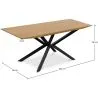 Rectangular Dining Table - Industrial Wood and Metal - Danr image 7