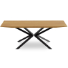 Buy Rectangular Dining Table - Industrial Wood and Metal - Danr Natural wood 60019 - prices