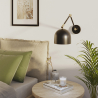 Buy Adjustable wall lamp, scandinavian style  - Lodf Black 60024 Home delivery