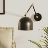 Buy Adjustable wall lamp, scandinavian style  - Lodf Black 60024 with a guarantee