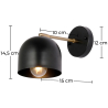 Buy  Wall Sconce Lamp - Metal - Bleni Black 60025 in the Europe