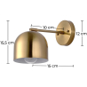 Buy Wall lamp with adjustable shade, gold brass - Bleni Gold 60026 home delivery
