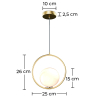 Buy Hanging light, metal and glass - Globe Gold 60027 in the Europe