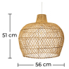 Buy Rattan Ceiling Lamp - Boho Bali Design Pendant Lamp - Mai Natural wood 60029 with a guarantee