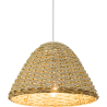 Buy Rattan Ceiling Lamp - Boho Bali Design Pendant Lamp - Milo Natural wood 60032 - prices