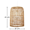 Buy Rattan Ceiling Lamp - Boho Bali Design Pendant Lamp - Lian Natural wood 60035 with a guarantee