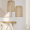 Buy Rattan Ceiling Lamp - Boho Bali Design Pendant Lamp - Lian Natural wood 60035 Home delivery