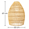 Buy Hanging Lamp Boho Bali Style Natural Rattan - 50 cm - Poung Natural wood 60036 in the Europe