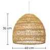 Rattan Ceiling Lamp - Boho Bali Design Pendant Lamp - 40cm - Hoa image 7