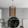 Buy Rattan Ceiling Lamp - Boho Bali Design Pendant Lamp - An Natural wood 60045 Home delivery