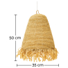 Buy Wicker Ceiling Lamp - Boho Bali Design Pendant Lamp - Thao Natural wood 60046 at Privatefloor