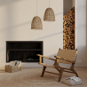 Buy Hanging Lamp Boho Bali Style Natural Rattan - Linei Natural wood 60049 - in the EU