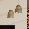 Buy Rattan Ceiling Lamp - Boho Bali Design Pendant Lamp - Linei Natural wood 60049 with a guarantee