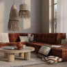 Buy Raffia Ceiling Lamp - Boho Bali Design Pendant Lamp - Uoc Natural wood 60052 - prices