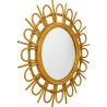 Buy Wall Mirror - Boho Bali Round Design (60 cm) - Miu Natural wood 60053 - prices