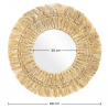 Buy Round Natural Seagrass Boho Bali Wall Mirror (56 cm) - Ais Natural wood 60056 in the Europe