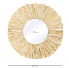 Buy Round Natural Seagrass Boho Bali Wall Mirror (60 cm) - Grel Natural wood 60057 in the Europe