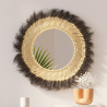 Buy Wall Mirror - Boho Bali Round Design (60 cm) - Bioe Natural wood 60059 with a guarantee