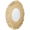 Buy Wall Mirror - Boho Bali Round Design (60 cm) - Rewu Natural wood 60061 at Privatefloor