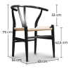 Buy Pack of 2 Wooden Dining Chairs - Scandinavian Style - Wish Black 60062 Home delivery