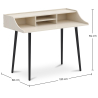 Buy Wooden Desk - Scandinavian Design - Torkel + Designer Office Chair - Joan White 60066 at Privatefloor